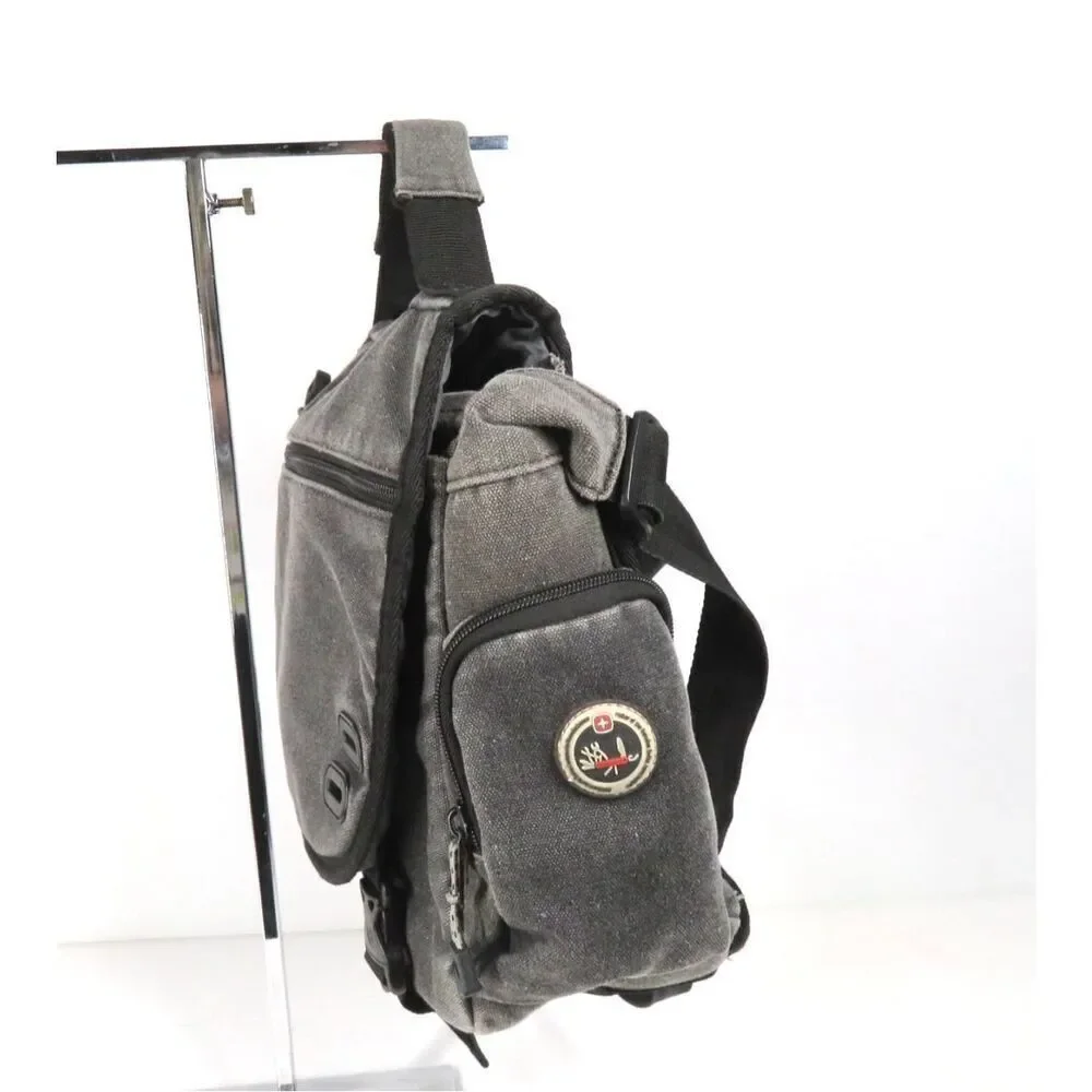 SWISSGEAR Zinc Canvas 14” Laptop Briefcase Bag Grey Padded